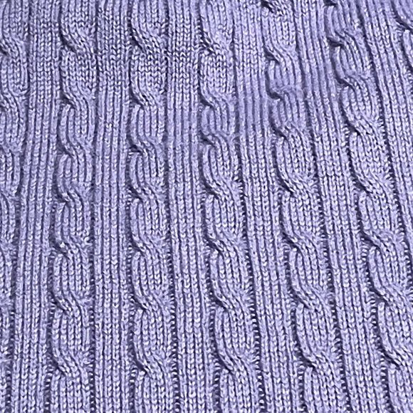 EUC Karen Scott Mock Turtleneck Sweater, Lilac-Purple, Cotton, Petite Small - Picture 3 of 9